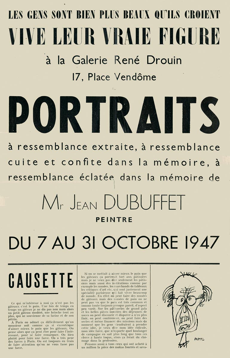 Jean Dubuffet, Affiche, 1947