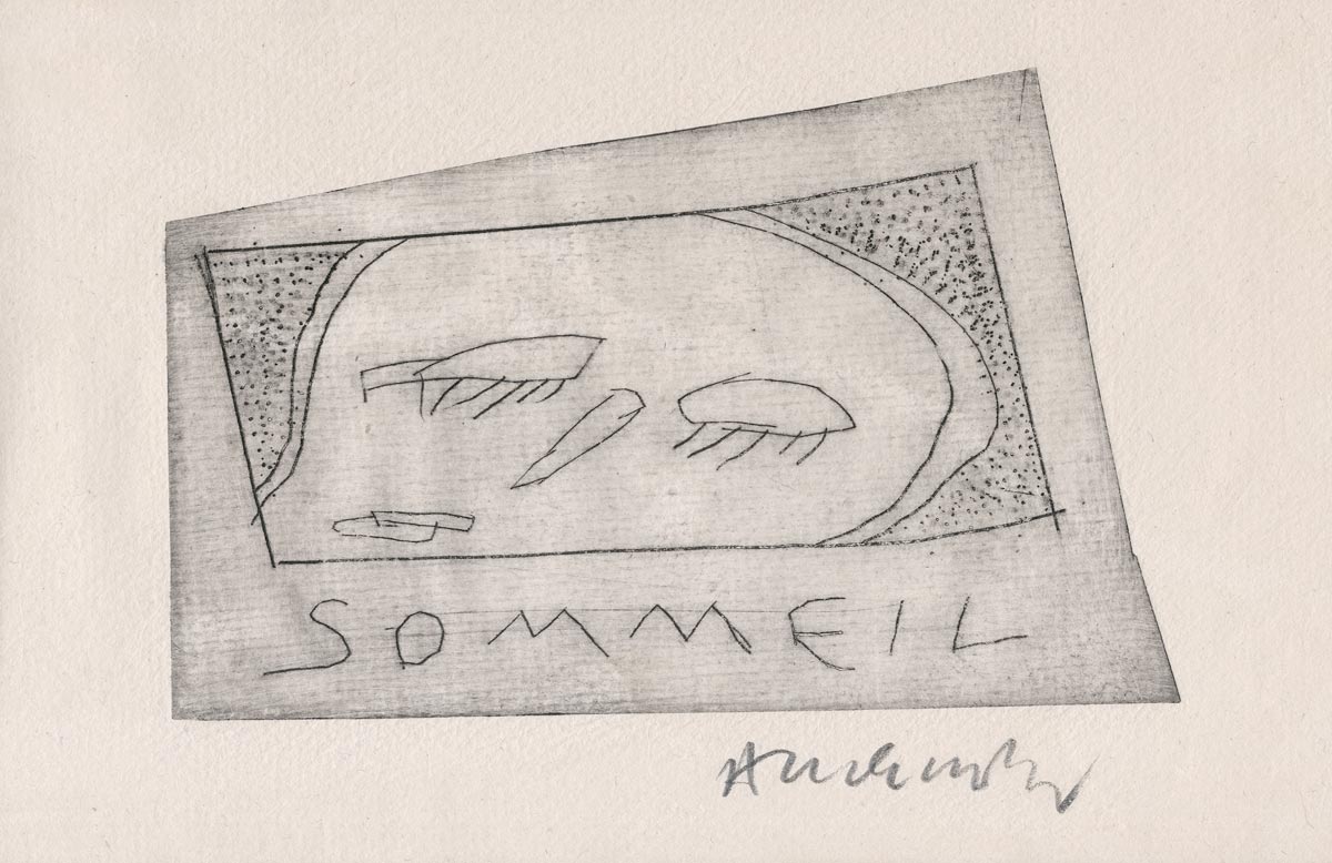 Pierre Alechinsky, Livre, -Sommeil-, 1991