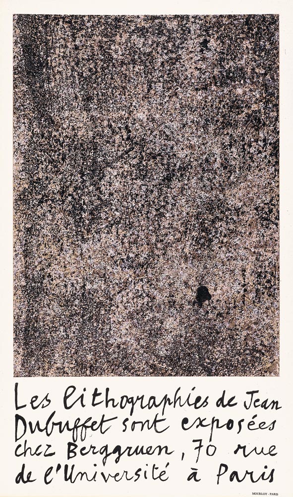 Jean Dubuffet, Affiche, 1960