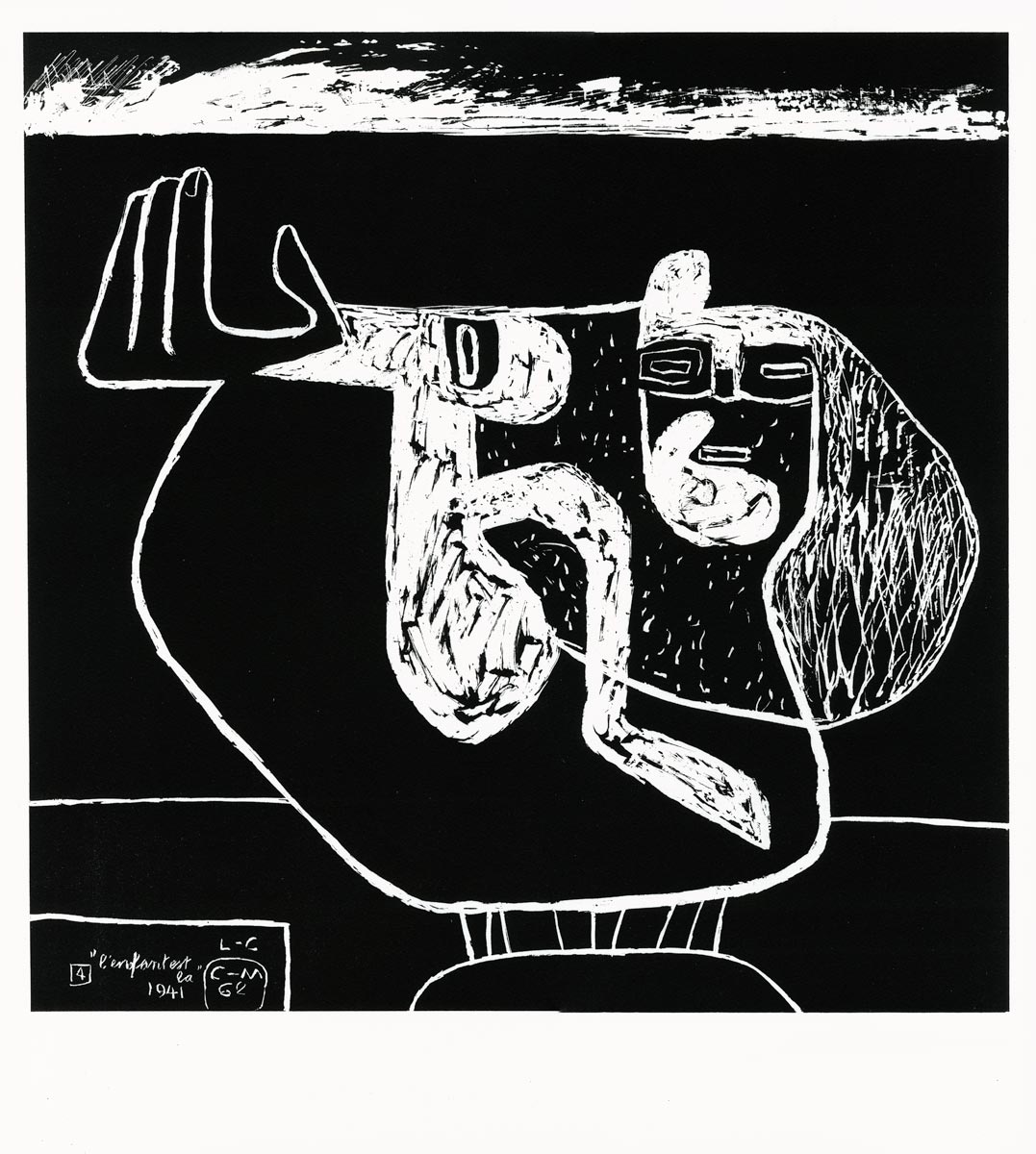  Le Corbusier, Lithographie, -La mer est toujours présente (4)-, 1962