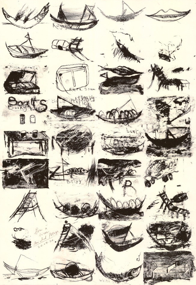 Michel Potage, Lithographie, -Sans titre-, 1991