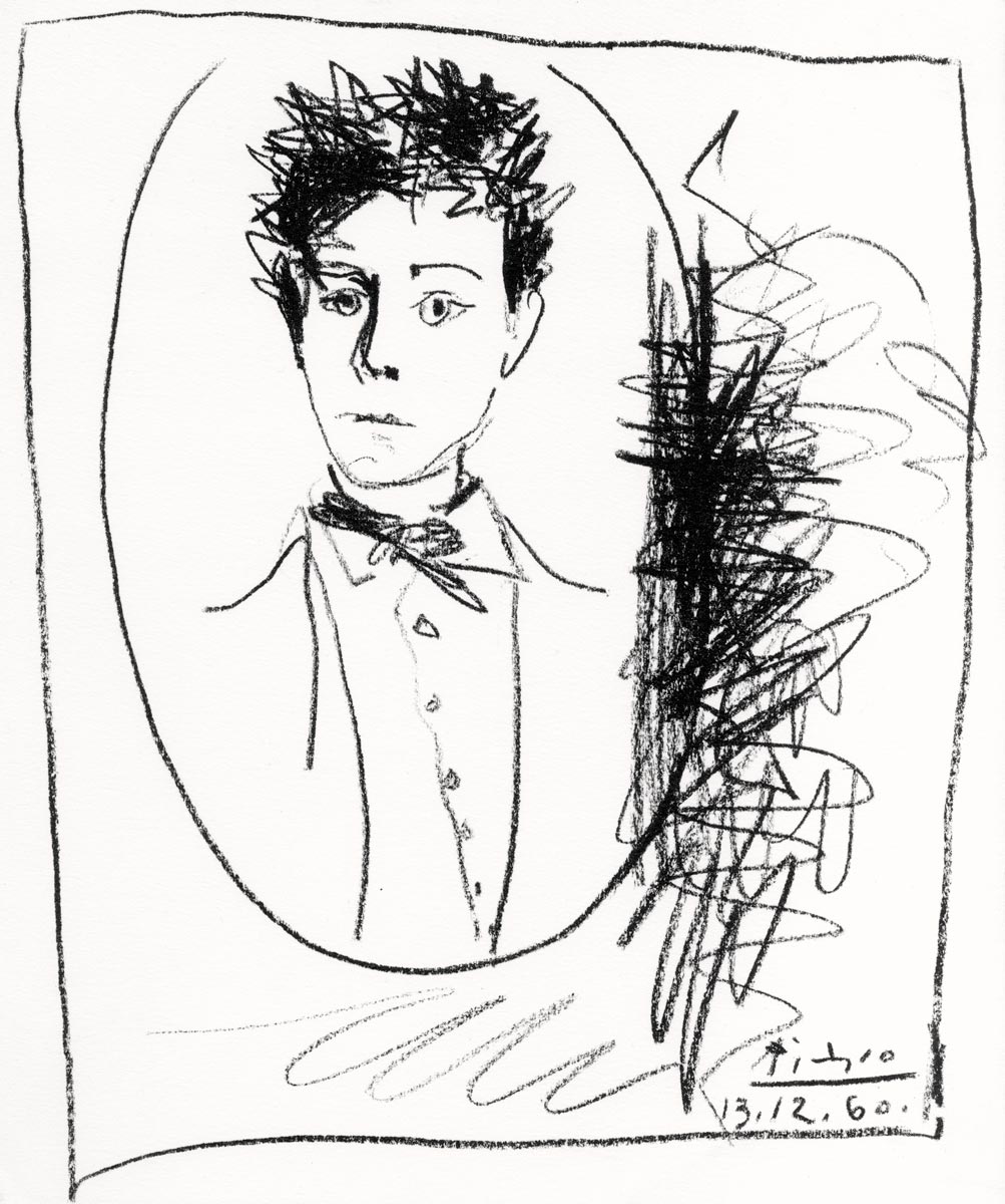 Pablo-Picasso-Estampe-Lithographie-Portrait-d-Arthur-Rimbaud--1960