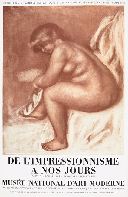 Auguste Renoir, Affiche, 1958