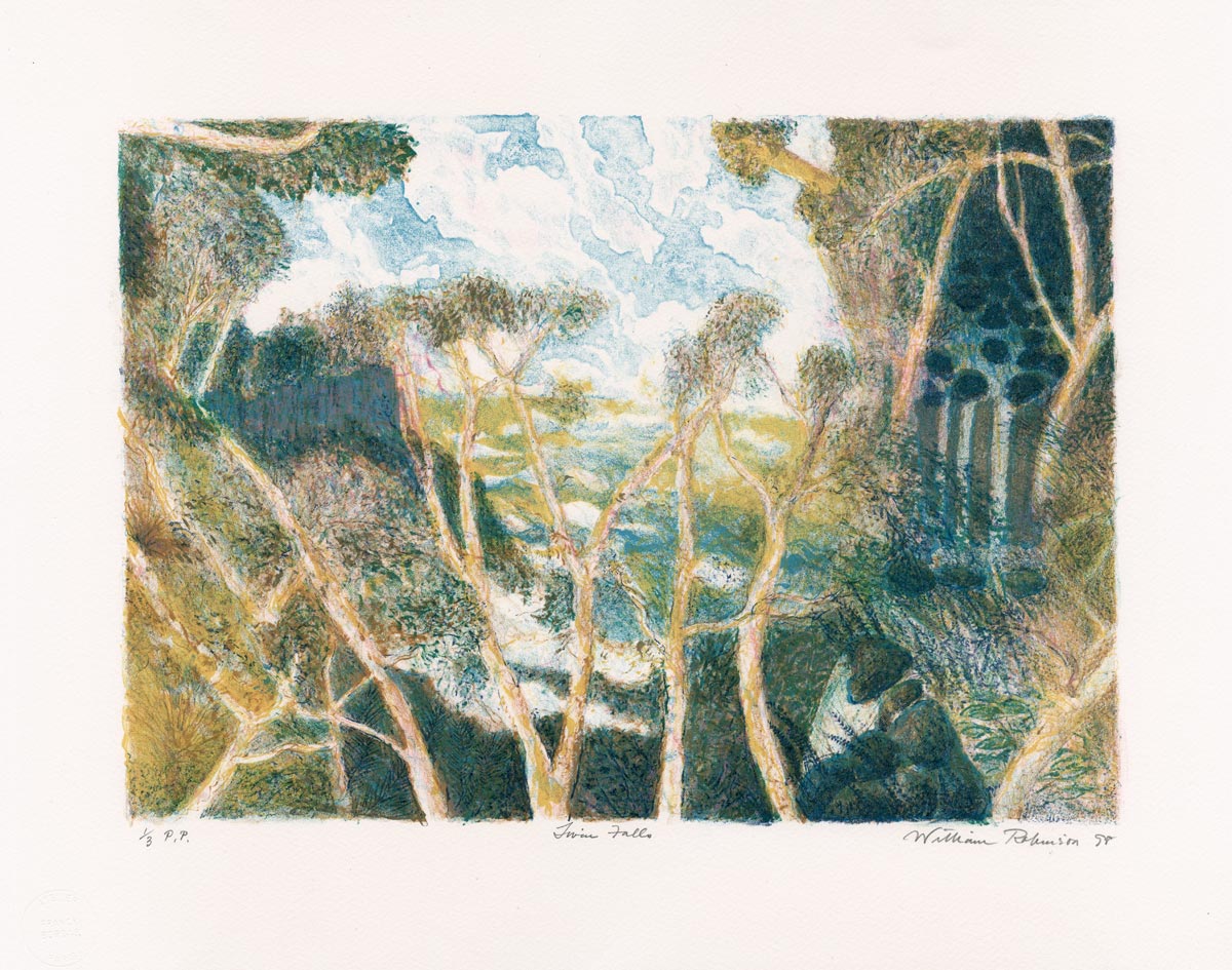 William Robinson, Lithographie, -Twin Falls-, 1998